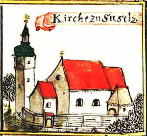 Kirche zu Susetz - Koci, widok oglny